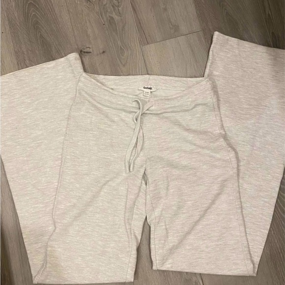 Garage Light Gray Ribbed Sweatpants - Picture 1 of 3